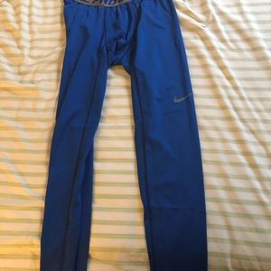 Blue compression pants